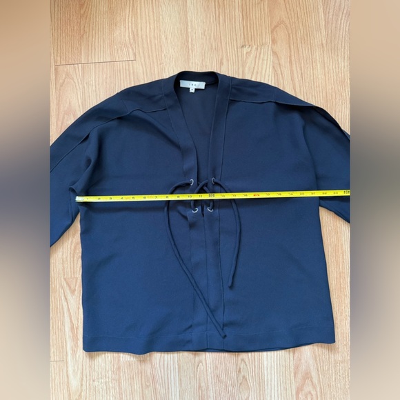 IRO navy Ali's lace-up blouse Sz 36/US 4-6 - Picture 6 of 7